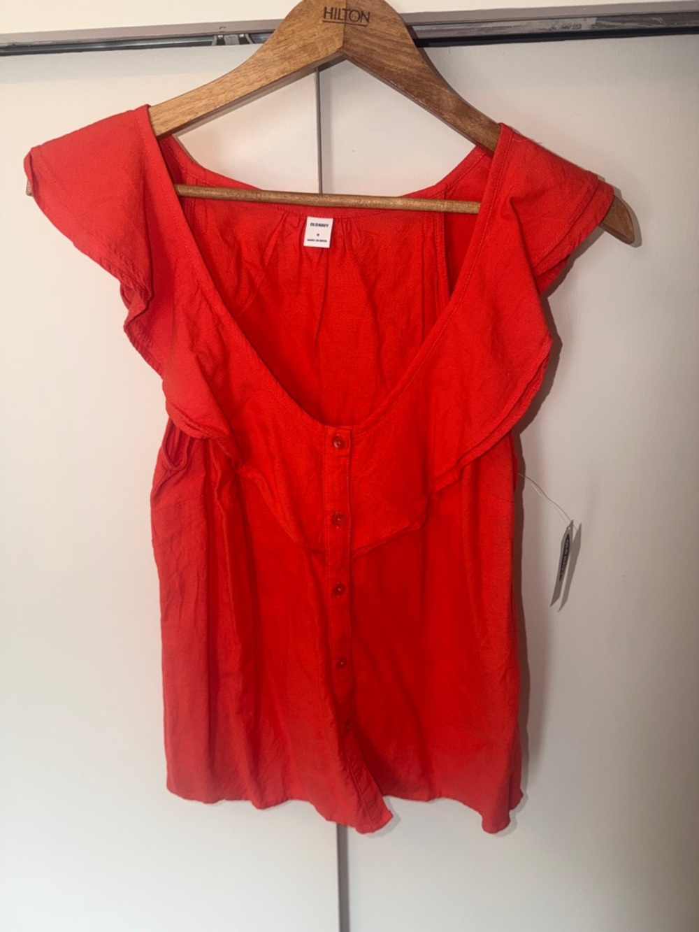 Old Navy Ruffle-Trim Button Down Top